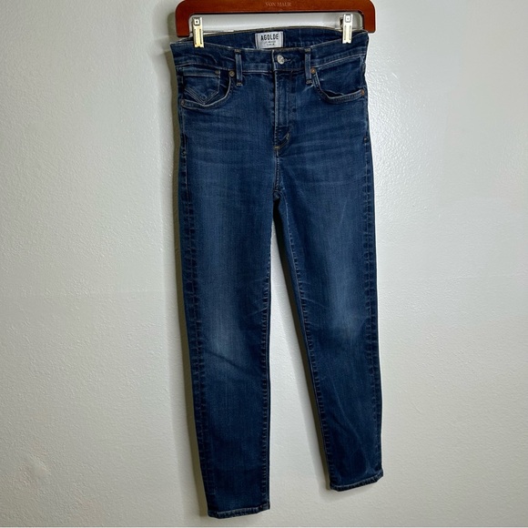 AGOLDE High Rise Dark Wash Skinny Jean 27 - Picture 2 of 15